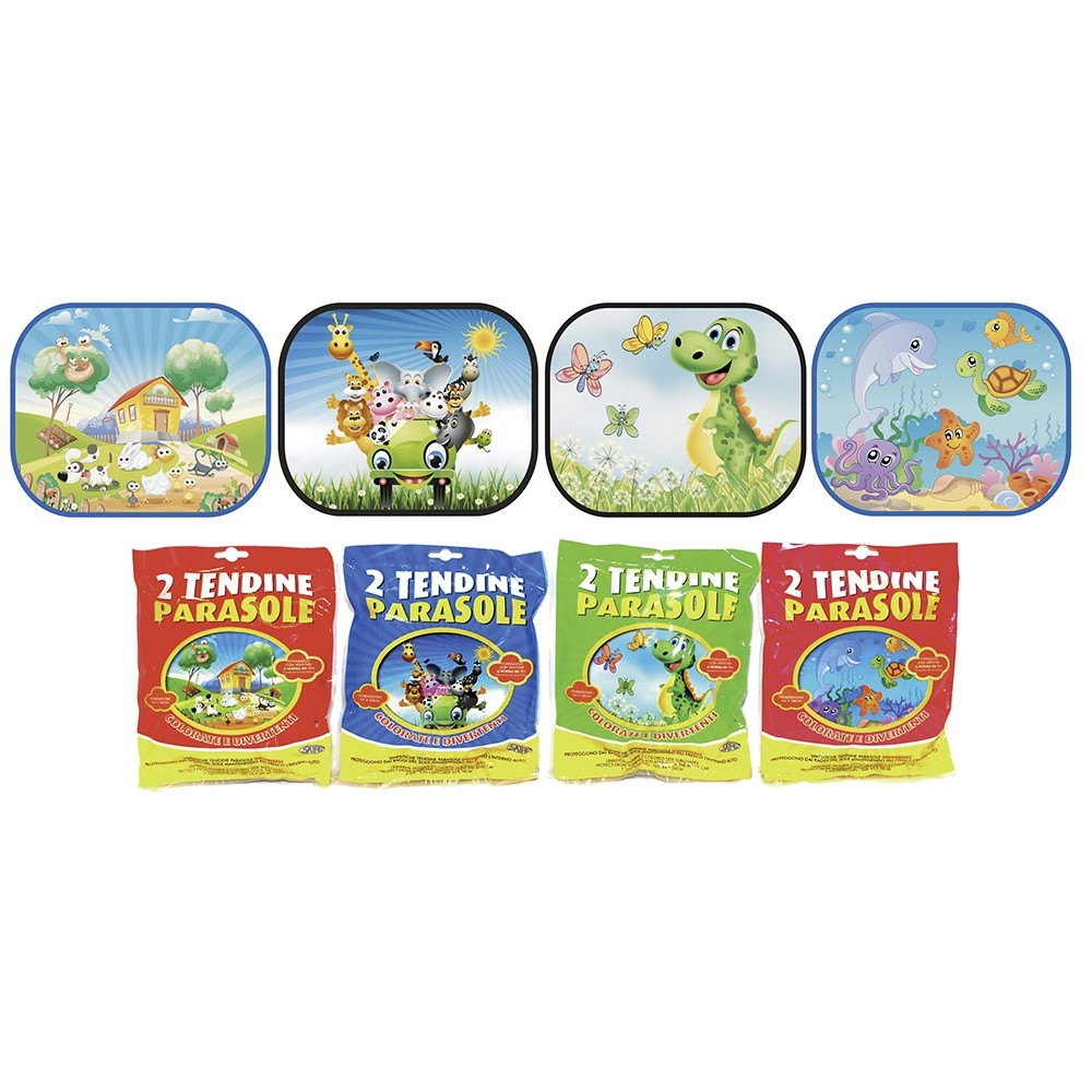 No Brand 2 Tendine Parasole a Molla Colorate