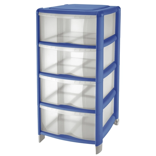 Cassettiera con ruote Bambu, 4 cassetti, avorio BRI51734