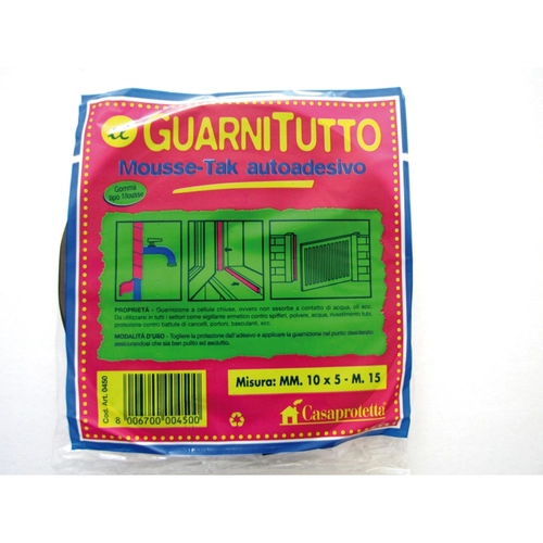 Guarnizione Gomma Mousse Adesiva Nera BRI52485