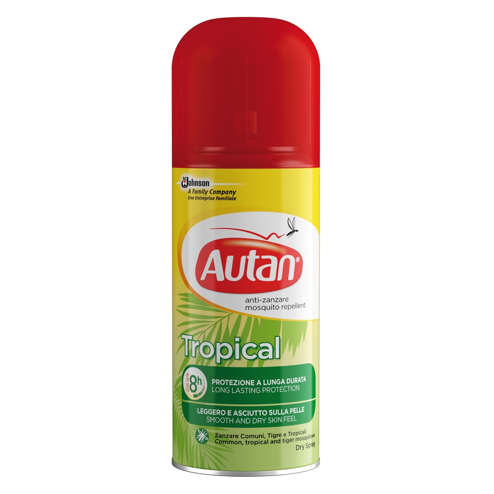 Image of Autan Autan Tropical Spray Secco Insetto Repellente e Antizanzare Tigre, Comuni e Tropicali, 100ml014