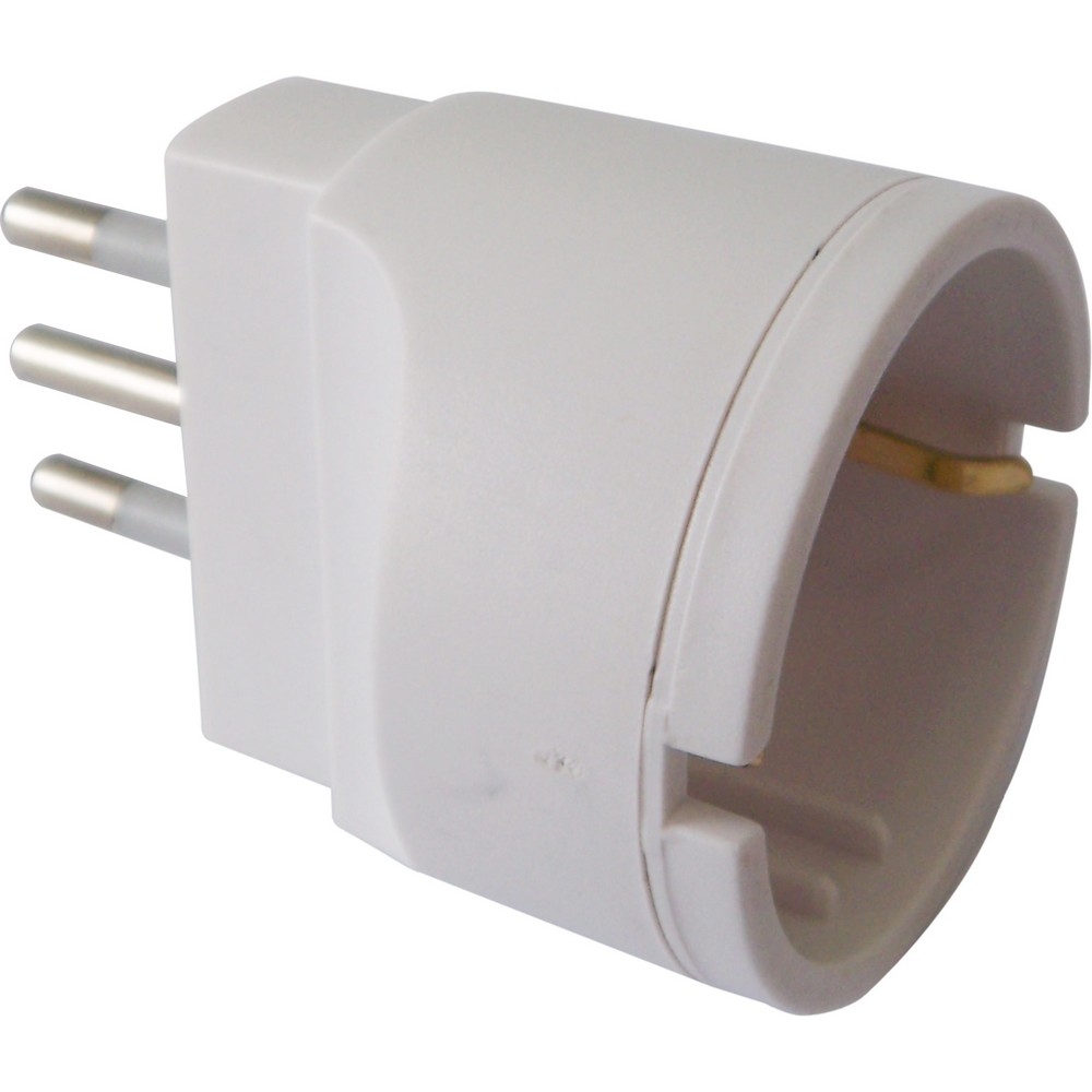 Electraline Serie NO - Adattatore 250v ADATT.SCHUKO 10A BIANCO OPACO schuko