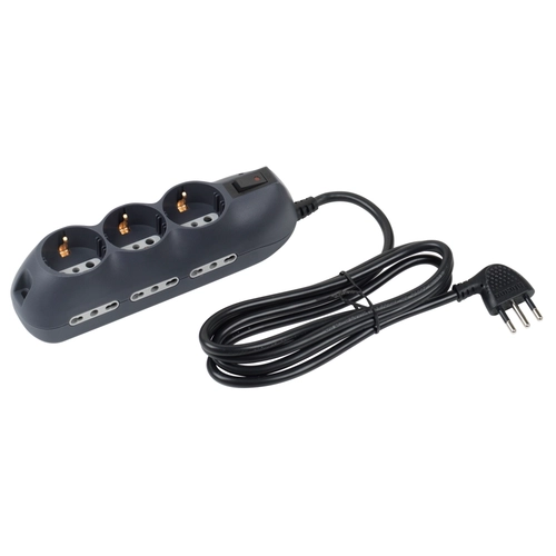 Presa multipla slot9 multipresa compatta, 3 prese schuko P30, 6 prese bipasso, spina da 10A, cavo 1,5 metri 250 V 16A BRI629548