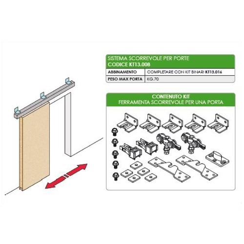 Kit binario in acciaio verniciato alluminio
 BRI630207