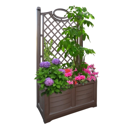 Fioriera con spalliera in plastica BRI640990