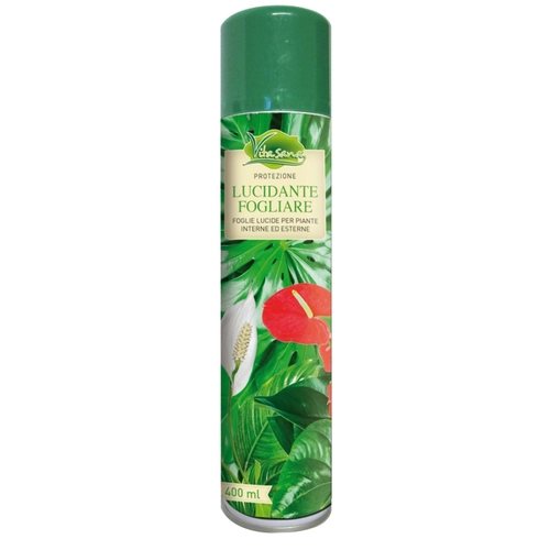 Lucidante fogliare spray 400 ml. Rimuove polvere e smog depositati sulle foglie delle piante, sia da appartamento che all'esterno BRI646075