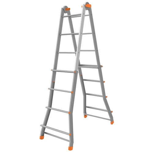 Scala telescopica SCALA PRATIC 4+4 IN ACCIAIO 4+4 gradini BRI648422
