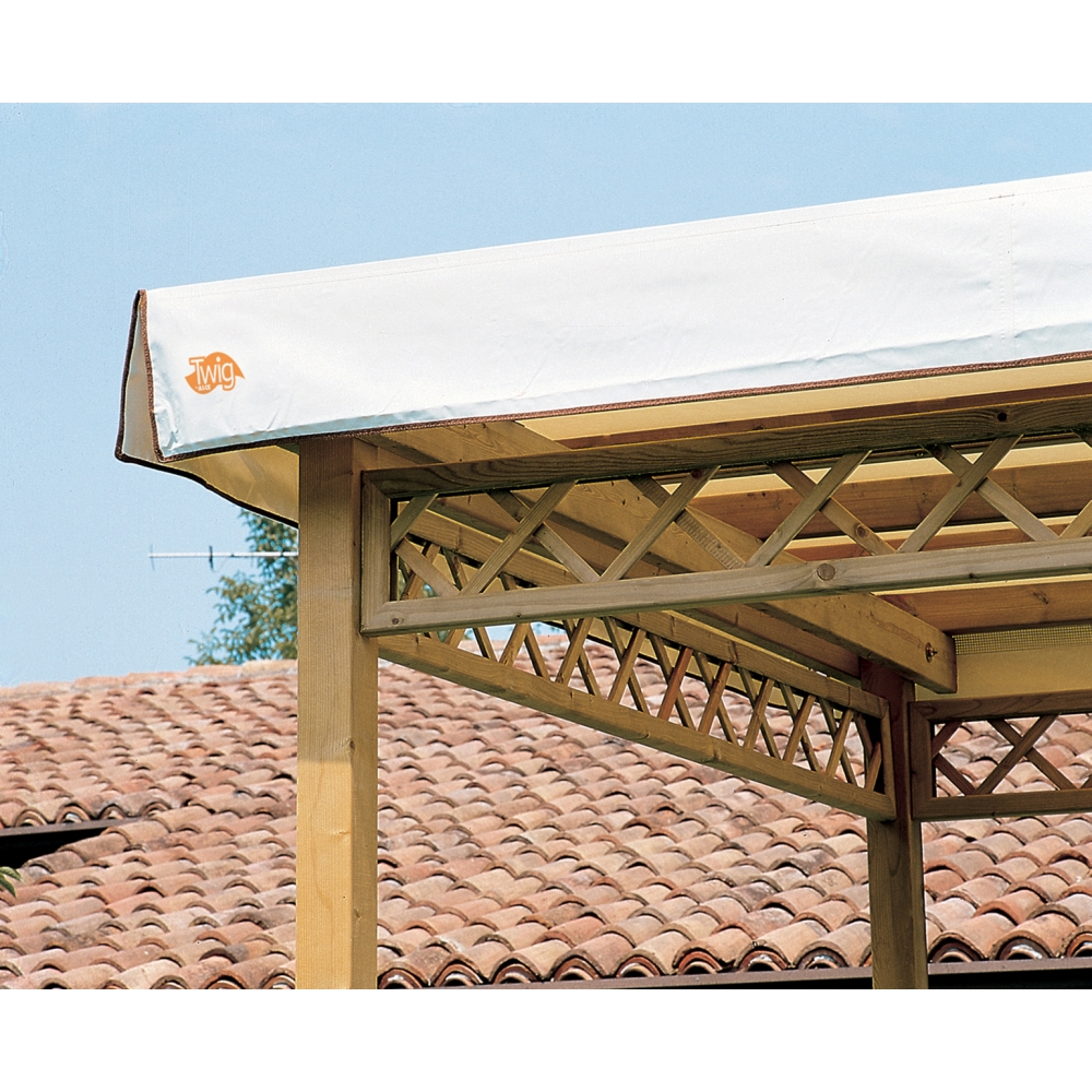 TUTTOPERGOLE Telo Di Ricambio In PVC Per Gazebo 3x2,5 M - Avorio, 650 Gr/m2, Antivento E Anti UV