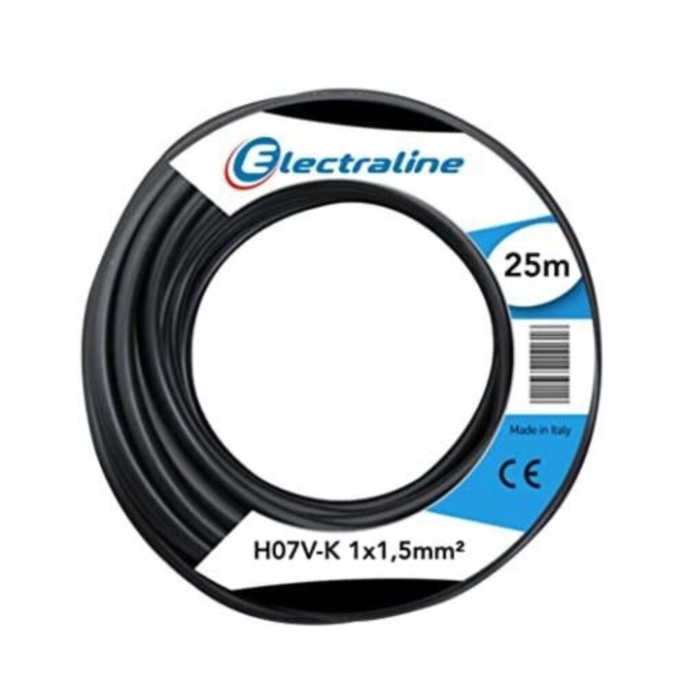 Image of Electraline Cavo FS17 1X1,5 MT 25 BLACK 1,5 Ø014