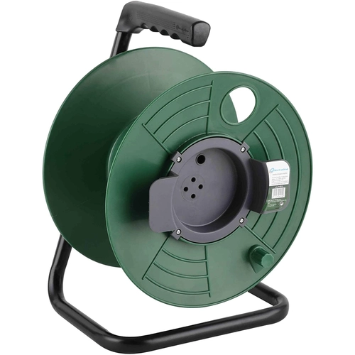 Avvolgicavo Electraline, art. 94015, Avvolgi-Prolunghe Vuoto, Misura 50 Metri, Senza Cavo, Adatto alla Casa/Ufficio/Giardino, Verde senza cavo 50 m BRI66751