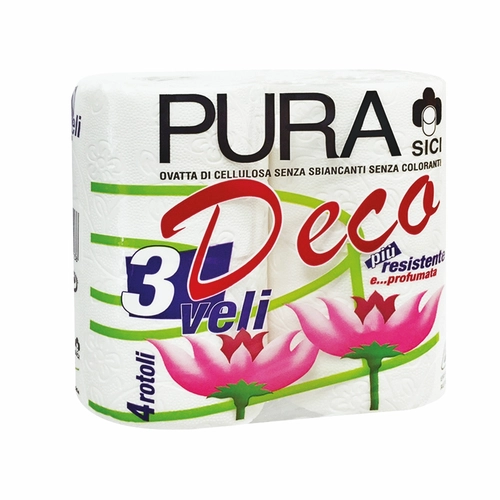 Carta igienica deco 3 veli 4 rotoli BRI668540