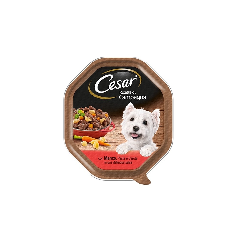 Cesar Cesar Ricette i Campagna 150 gr Manzo Pasta Carote