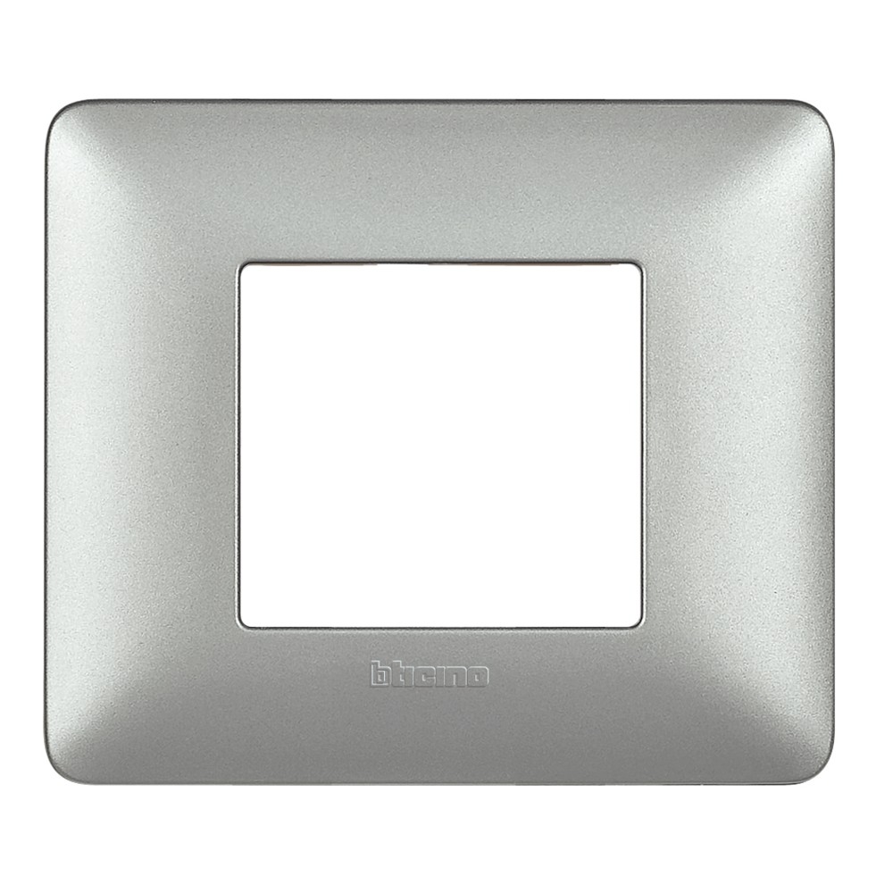 Image of BTicino Placca 2 Moduli Matix AM4802MSL argento014