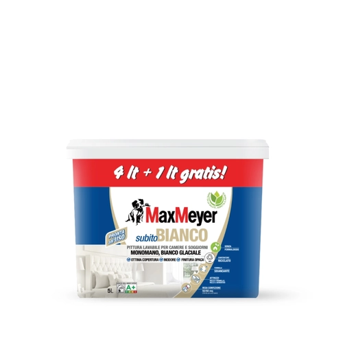 Pittura murale bianca Subito Bianco A+ 4+1 lt 5L BRI76169
