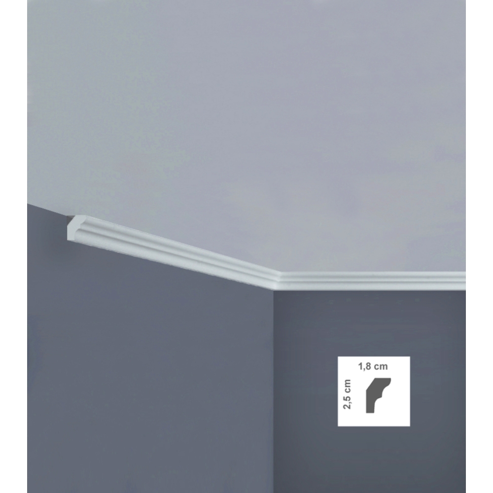 FORTLAN-DIBI Cornice in xps 25x20 mm. 2mt 2pz. d0