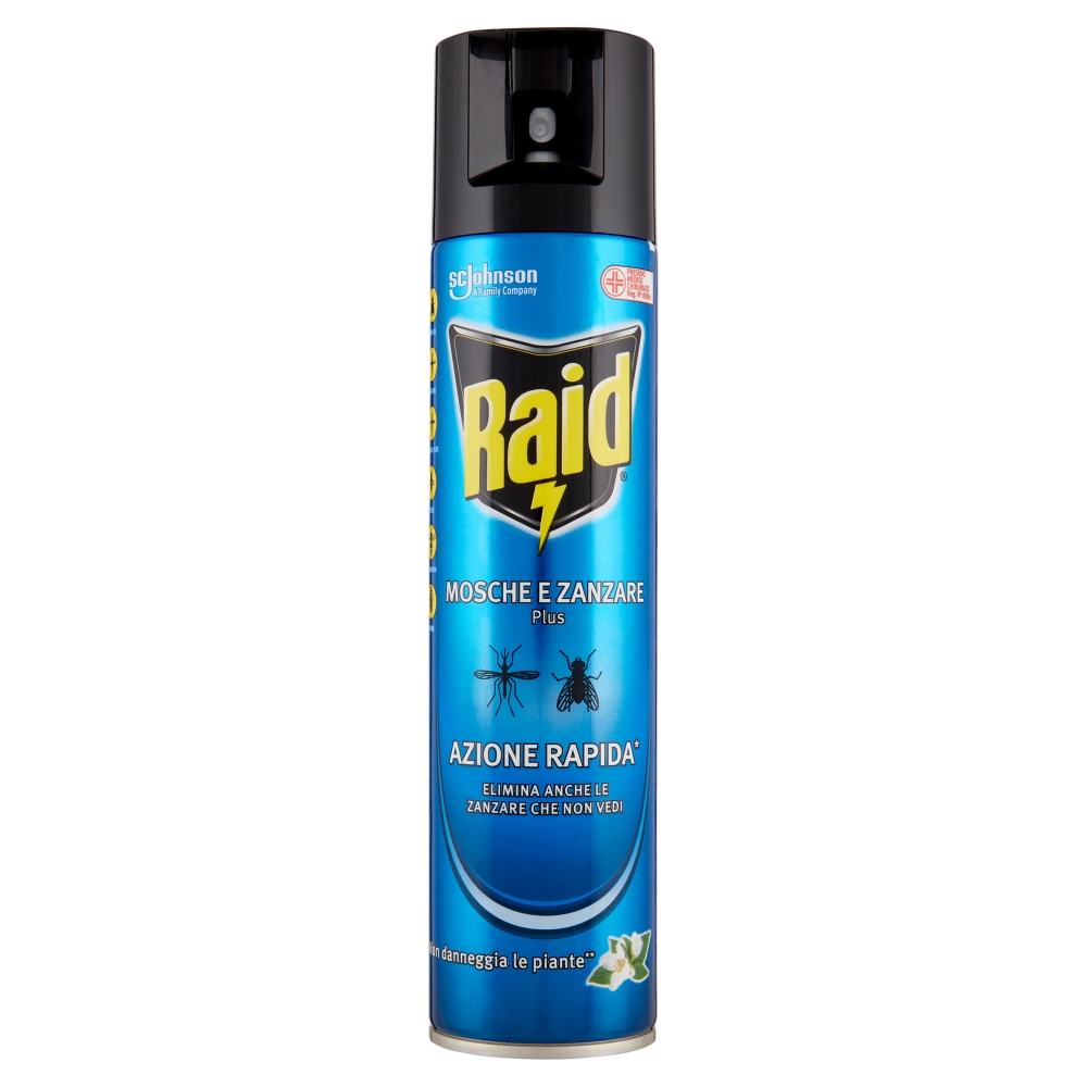 Image of Raid Raid Mosche e Zanzare Spray Insetticida, Antizanzare e Antimosche, Azione Rapida, 400 ml014