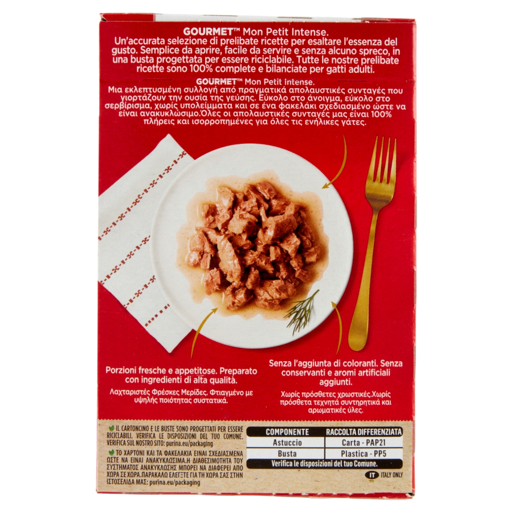 Gourmet PURINA GOURMET Mon Petit Filettini in Salsa Anatra / Pollo / Tacchino 6x50g