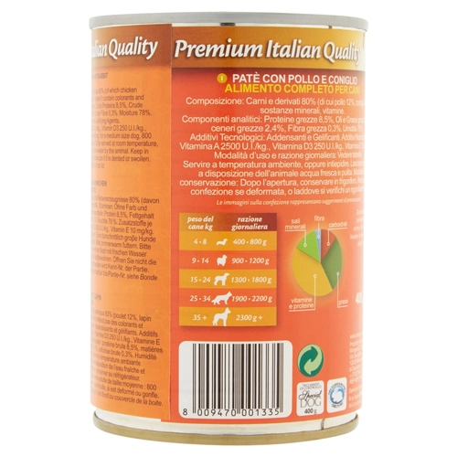Pat&egrave; Cane Pollo e Coniglio 400g BRI81136
