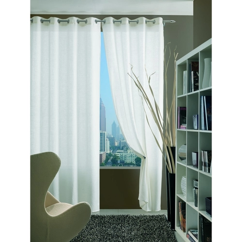Tenda d'arredo TENDA TIFFANY NATURALE con ANELLI 140 x 280 cm (100% Poliestere) BRI827577