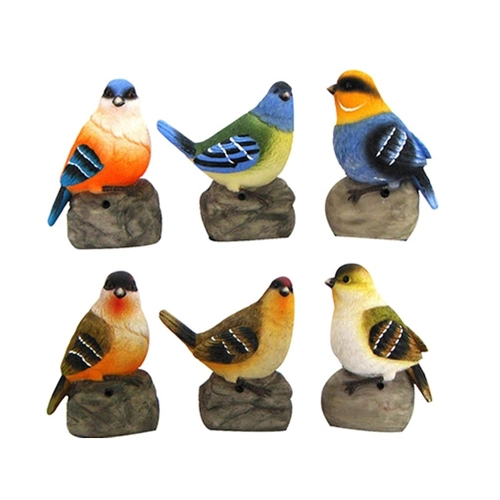 Uccelli in poliresina con sensore - modelli assort BRI855301