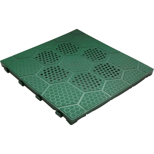 Piastrella drenante pvc 40x40xH2,5 cm verde BRI871743