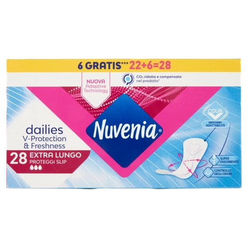Nuvenia dailies V-Protection & Freshness Extra Lungo Proteggi Slip 28 pz BRI876757