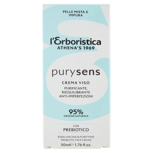 l'Erboristica purysens Crema Viso Purificante, Riequilibrante Anti-Imperfezioni 50 ml BRI877406