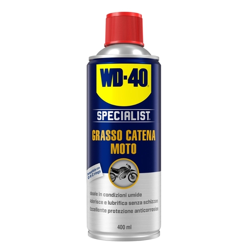 Grasso al ptfe WD-40 SPECIALIST MOTO GRASSO CATENE CONDIZIONI UMIDE ML.400 da 400 ml BRI882104