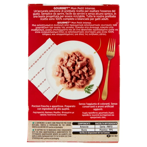 Mon Petit Gatto Creazioni con Pesce (Merluzzo, Salmone, Sardine) Busta 6x50g BRI882328