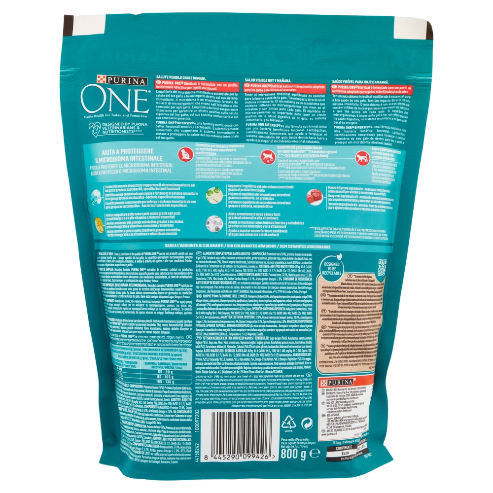 PURINA One Sterilcat Ricco in Manzo 800 g