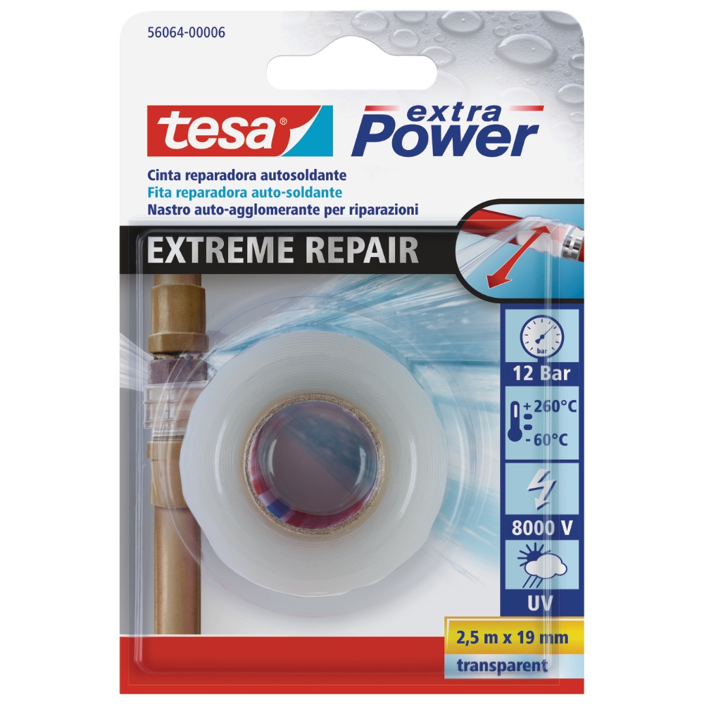 Tesa Nastro extreme repair tape trasparent 2,5mtx19mm