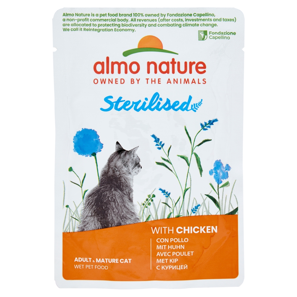 Almo Nature Holistic Sterilised Adult Cat con Pollo 70g