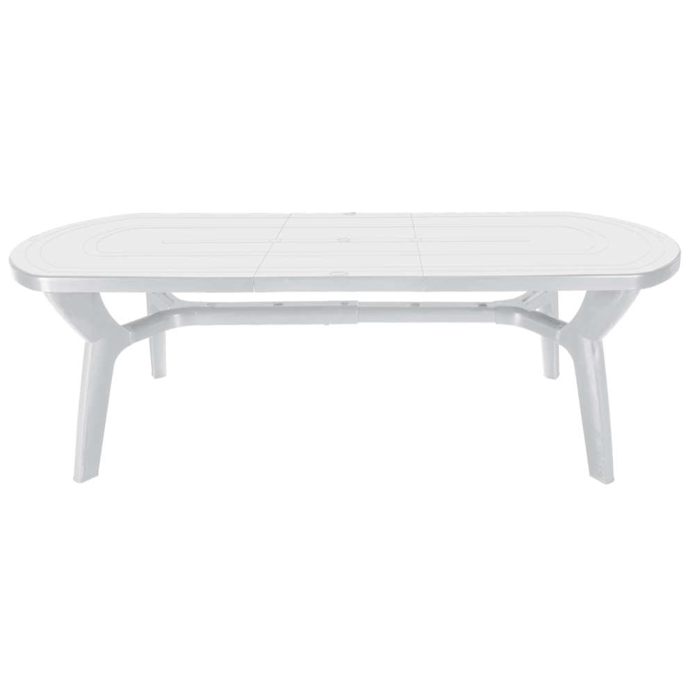 No Brand Tavolo TAVOLO PAGODA OVALE ALLUNGABILE BIANCO