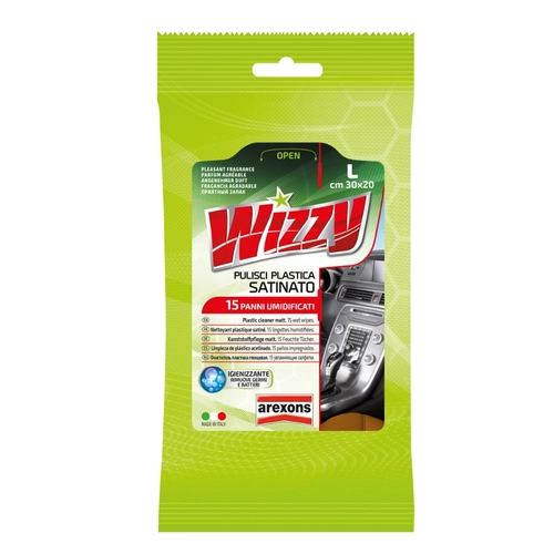 Wizzy panno pulisci plastica, profumato, 15 salvie BRI91457