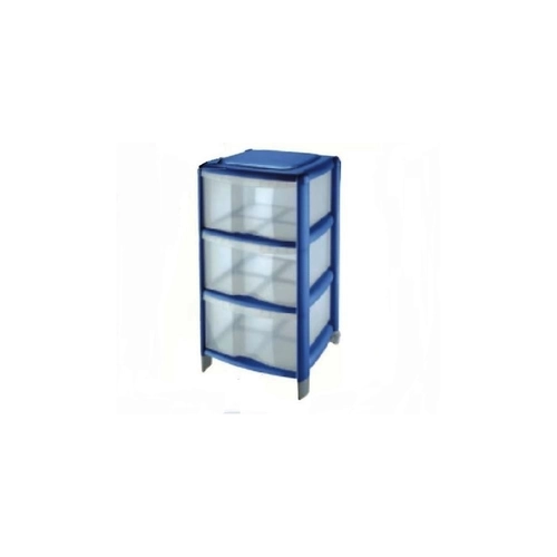Cassettiera con ruote Bambu, 3 cassetti, azzurro BRI951849