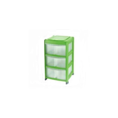 Cassettiera con ruote Bambu, 3 cassetti, verde BRI951851
