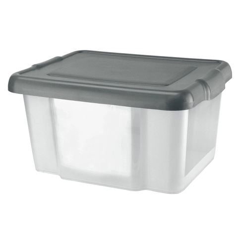 Contenitore 30 L, trasparente/grafite BRI951985